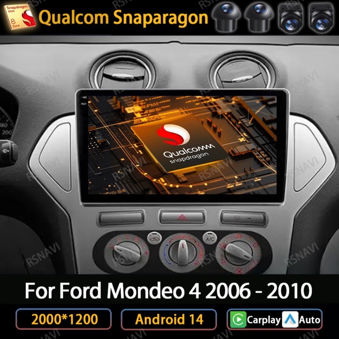 Android 14 Car Radio For Ford Mondeo 4 Mk4 2010 - 2013 2014 Carplay Auto 4G WIFI Multimedia Video P