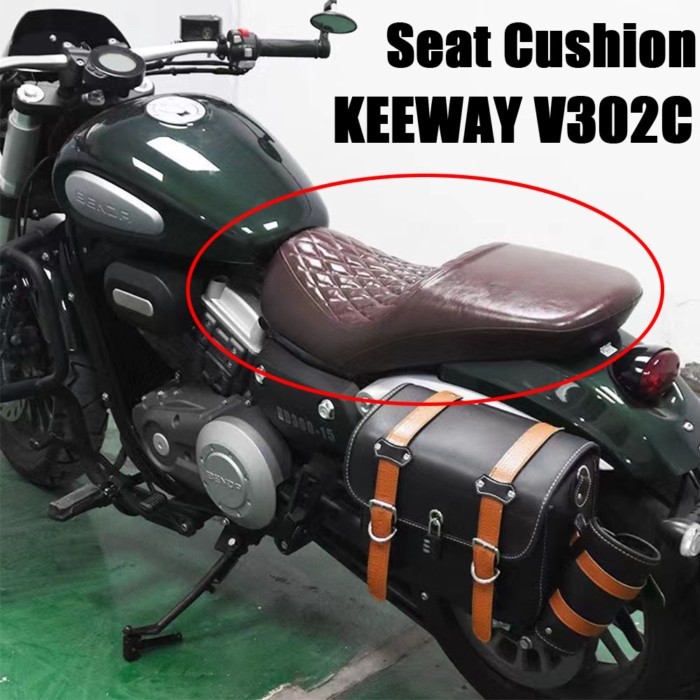 Motorcycle Fit KEEWAY V302C V302 C V 302 Flat Seat Cushion Assembly Double Seat Cushion For KEEWAY