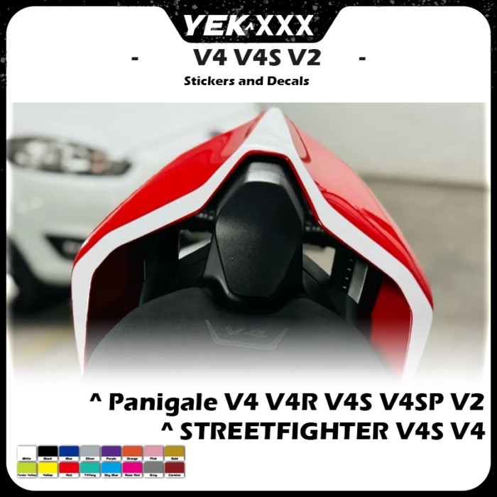 For Ducati Panigale V4 V4R V4S V4SP V2 V4SP2 Streetfighter V4 V4S V2 Rear Tail Design Line Decal St