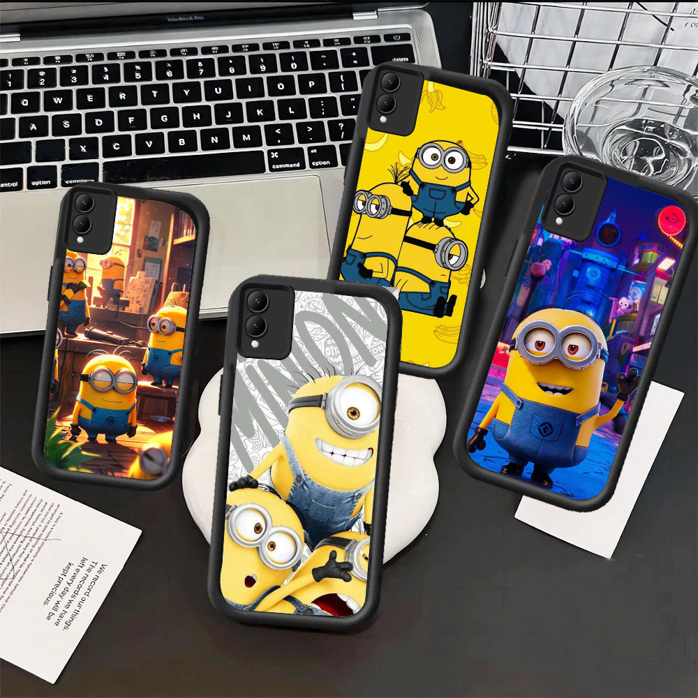 WB33 น่ารัก Minions Liquid HD สําหรับ Hp ชุบ VIVO V27E V23E V20 V23 V29 V25E V27 V25 Pro 5G วัสดุ TP