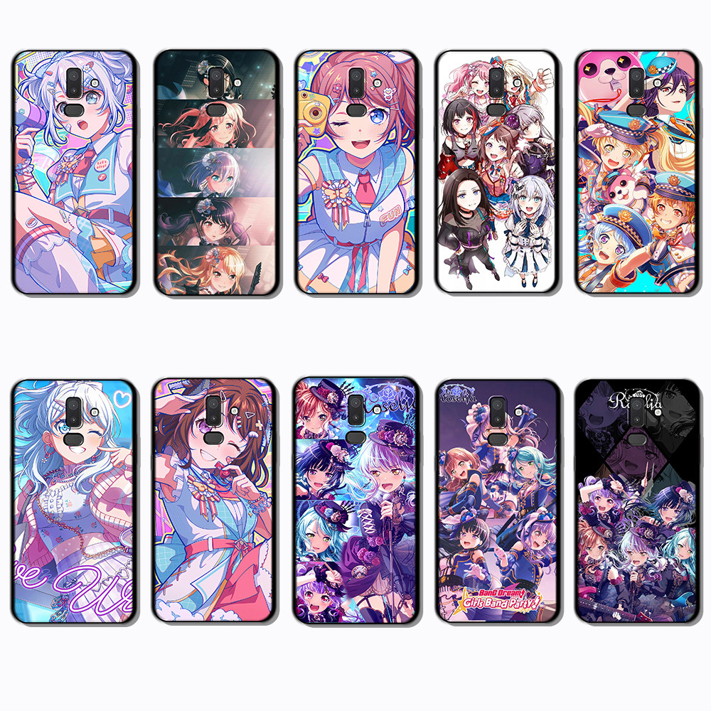 สําหรับ Samsung J4 J5 J6 Plus Prime J7 Core Pro J8 bang dream Classic Black Edge TPU Soft Case | Ful