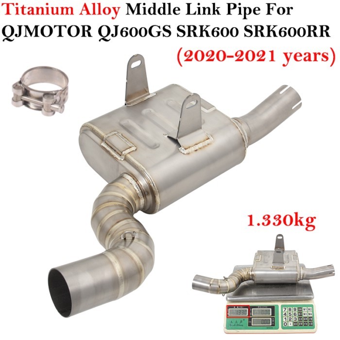 Titanium Alloy For QJMOTOR QJ600GS SRK600 SRK600RR 2020 2021 Motorcycle Exhaust Escape Modify Link