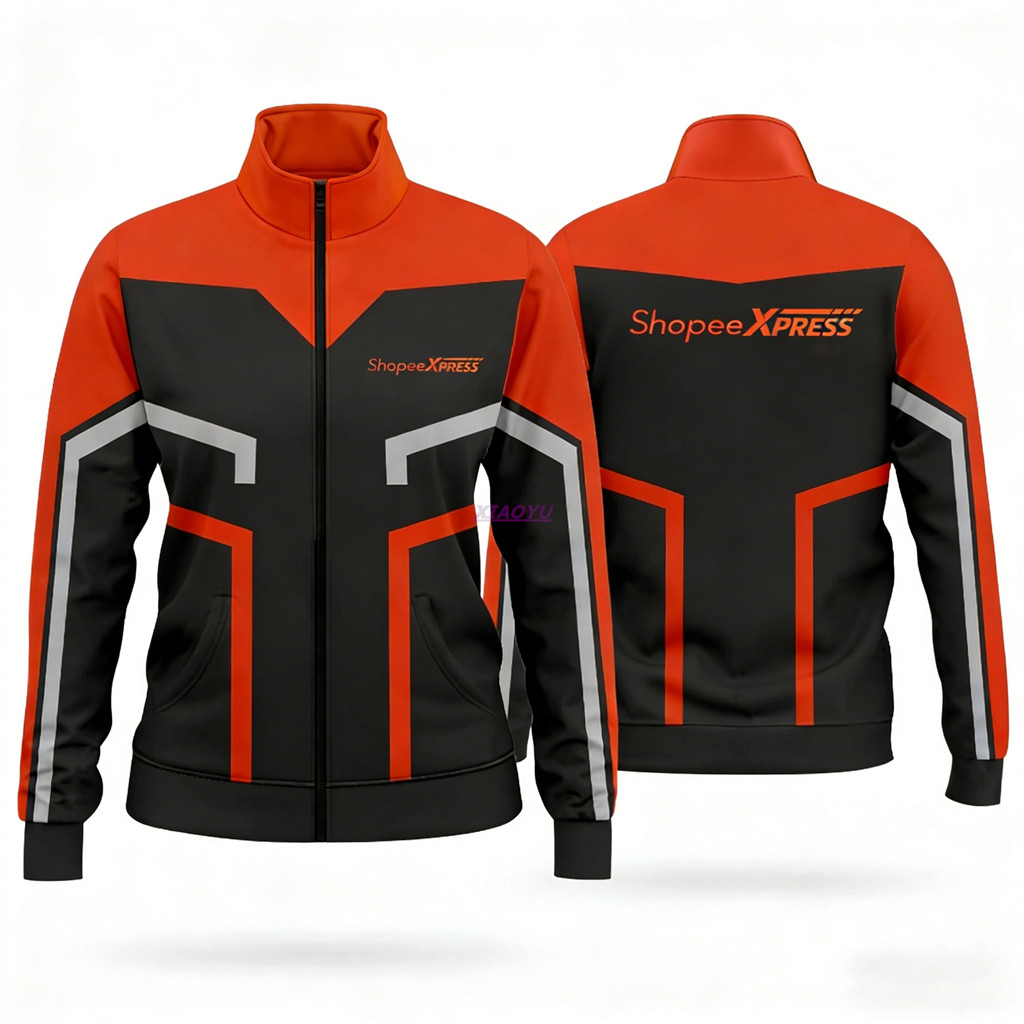 [พร้อมส่ง]กันน้ํา BOMBER JACKET PREMIUM FULL PRINTING DRIVER COURIER PACKAGE SHOPEE EXPRESS