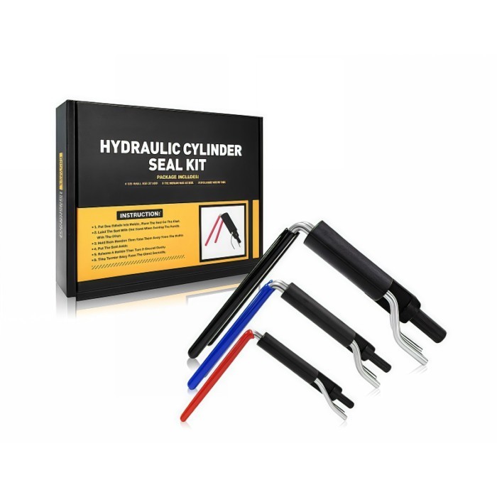 3PCS hydraulic seal installation tool, hydraulic cylinder piston maintenance seal tool, U-shaped cu