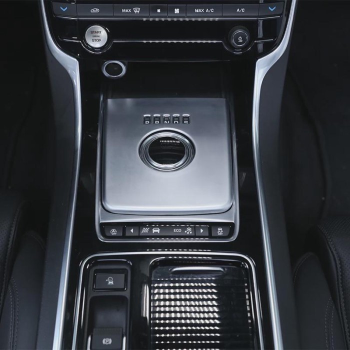 For Jaguar XF XE XJL XJ F-PACE X761 ABS Carbon Fiber Car Central Console Gear Shift Frame Panel Tri