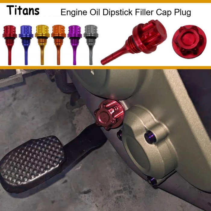 Motorcycle Accessories Engine Oil Dipstick Filler Cap Plug for YAMAHA GY6 BWS Cygnus-X KYMCO Modifi
