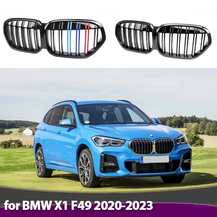 For BMW X1 F48 F49 LCI 2020 2021 2022 2023 Car Accessories Car Front Bumper Grilles Kidney Grill Do