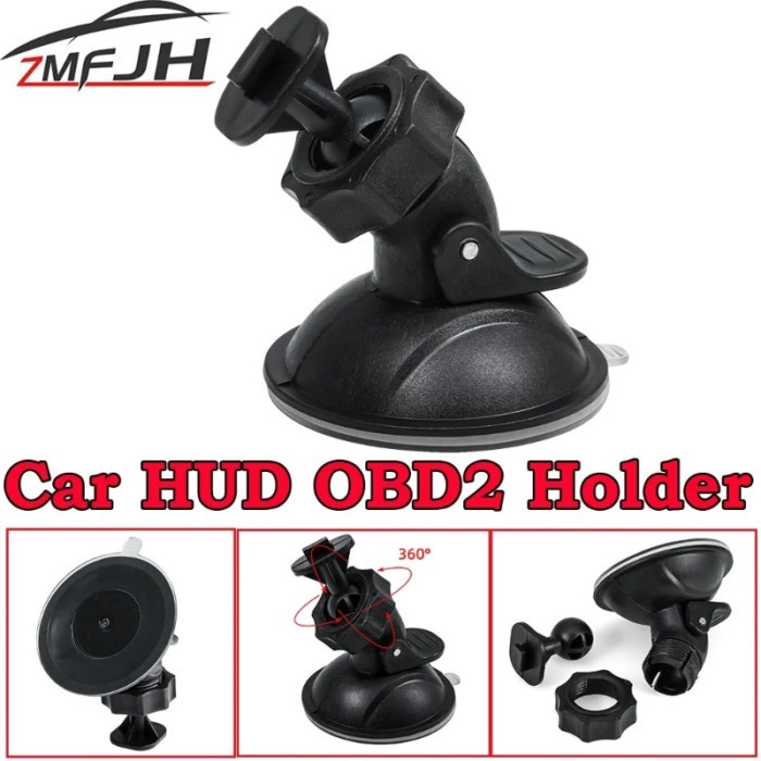 Car HUD OBD2 Holder 4x4  DVR Camera Stand Bracket Dashboard Windshield Suction Cup Automobile Acces
