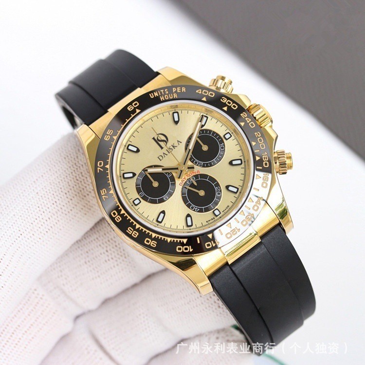 2026 แฟชั่นกีฬา Daytona สามตาหกมือนาฬิกาอัตโนมัตินาฬิกาชายสายเหล็ก Multi-Function เทปนาฬิกา Luminous