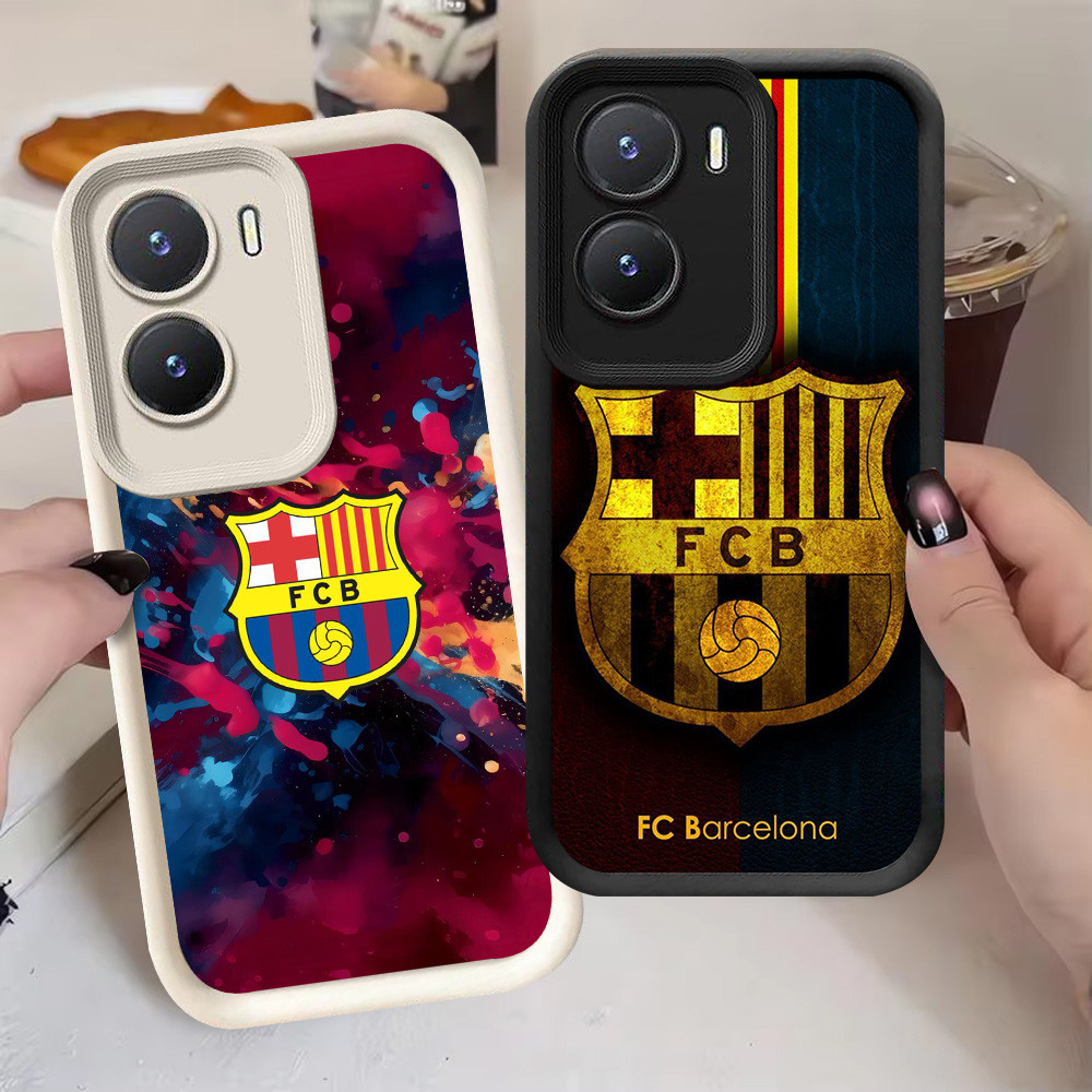 G-26 Barcelona Casing สําหรับ VIVO Y55 V19 Neo T1 Y75 V17 5G สีดําและสีขาว