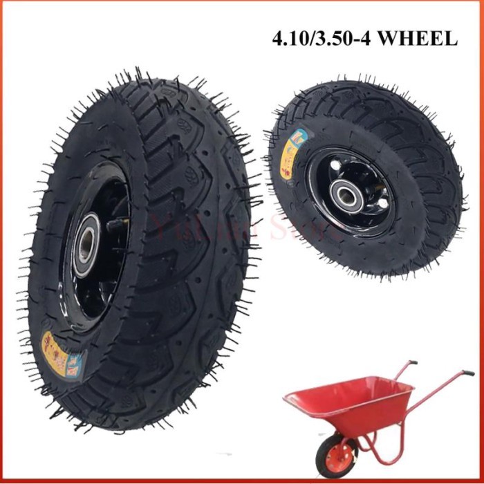 4.10/3.50-4 wheel Tyre With wheel hub for Electric Scooter 11 inch Special Tire Handcart Tiger Cart