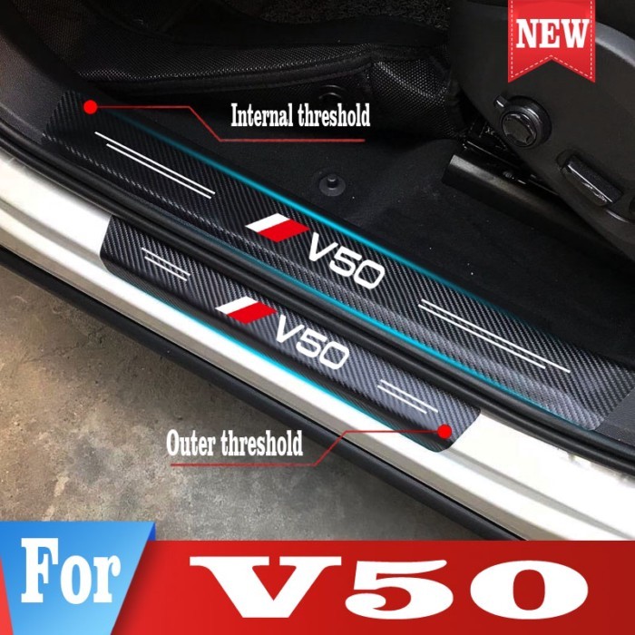 Car Waterproof And Scratchproof Threshold Strip Vinyl Sticker Protective Film For Volvo V50 Upscale