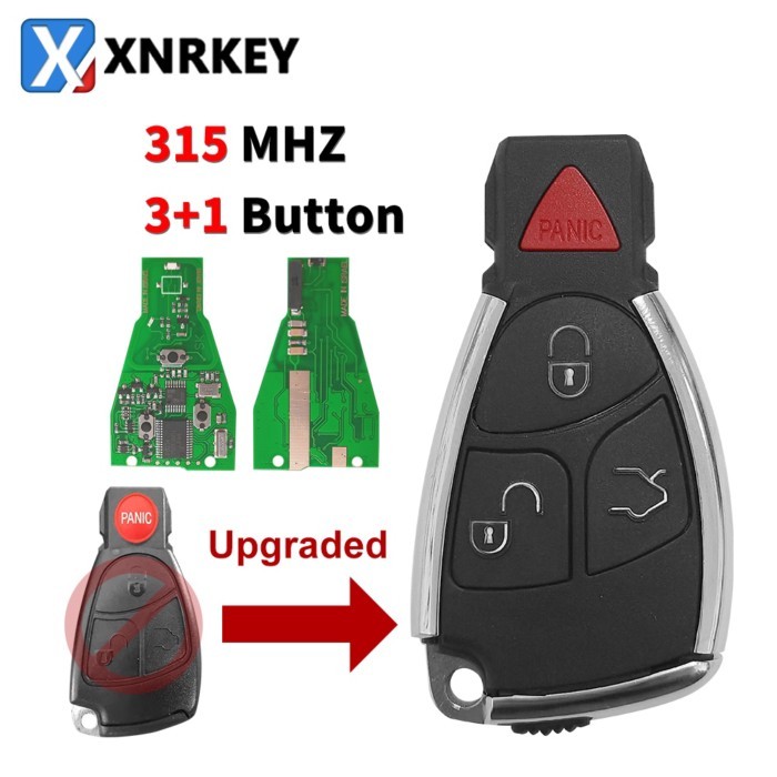 XNRKEY Modified 3+1 Button Car Remote Key 315Mhz for Mercedes Benz B C E ML S CLK CL Class W203 W20