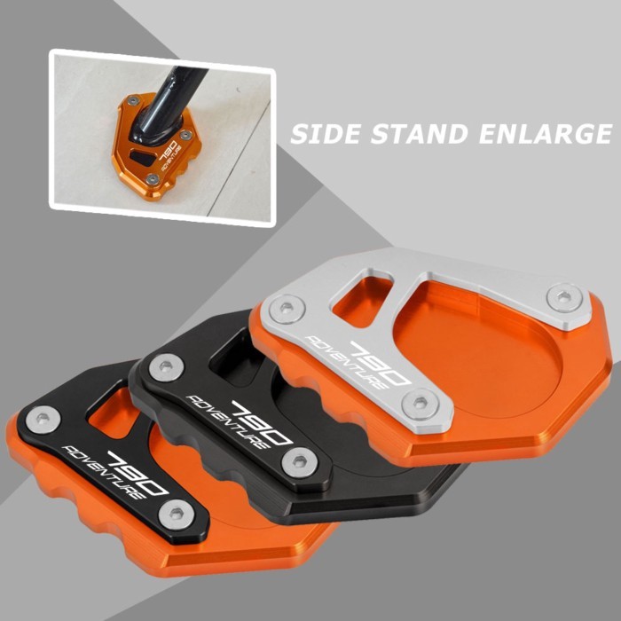 Motorcycle CNC Side Stand Enlarge Plate Kickstand Extension For 790ADVENTURE 790 ADVENTURE R/S 790A