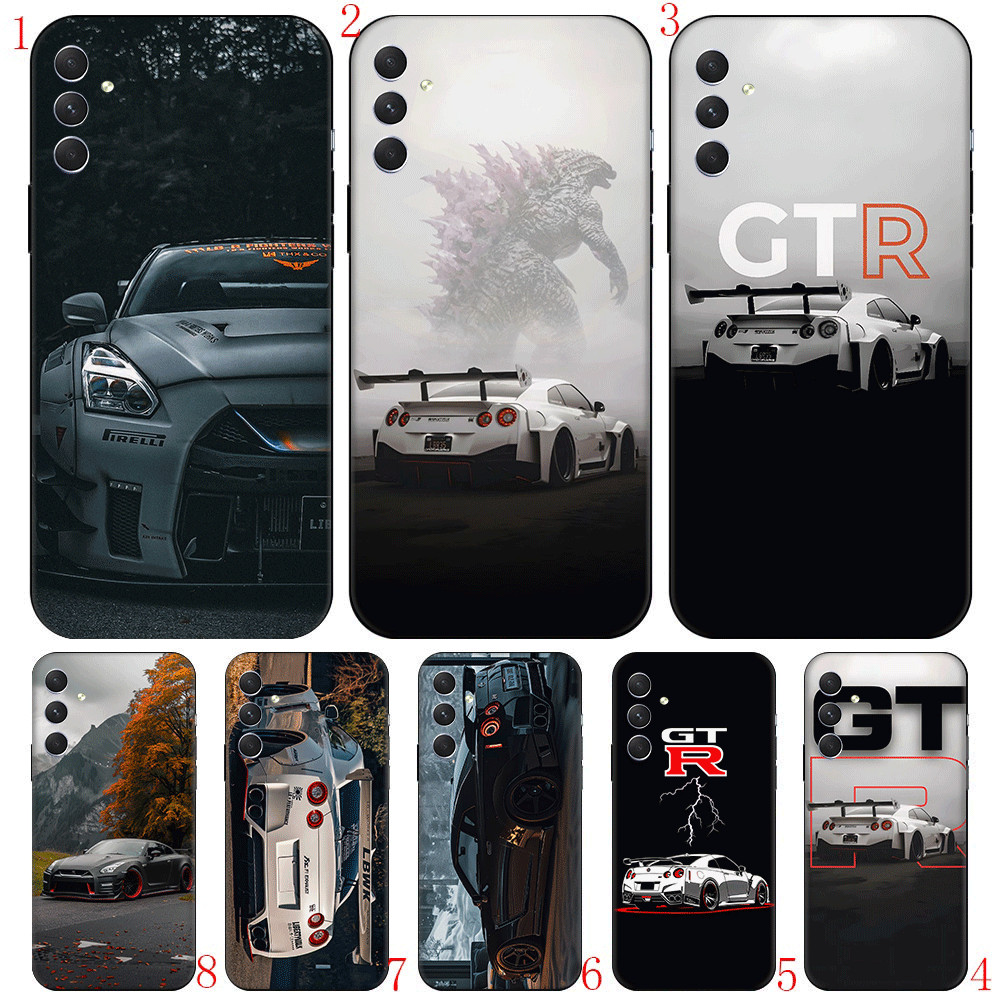 Samsung A07 A17 A56 A36 A26 S25 Fe Edge Plus Ultra เคสโทรศัพท์ TPU ฝาครอบป้องกันแบบนุ่ม Nissan GTR R