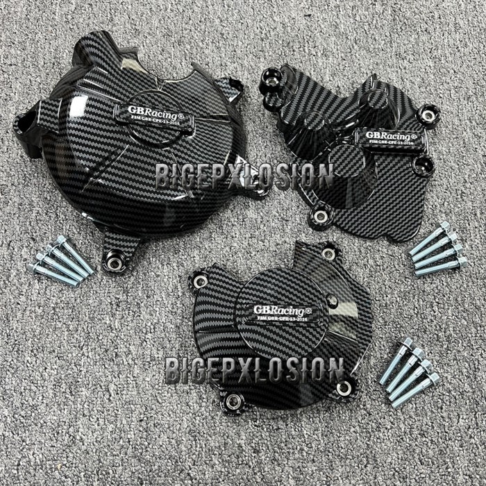 2025 ZX-636 NEW Carbon Fiber Printing Motorcycles Engine Protective Cover For KAWASAKI ZX-6R 2007-2