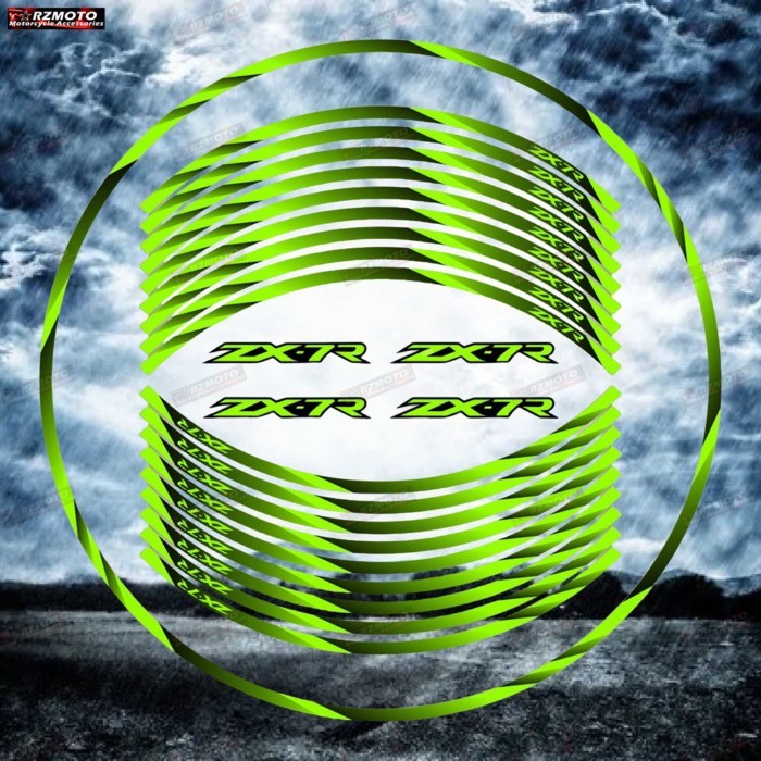 For ZX-7R ZX7R motorcycle logo wheel decal decoration 17 inch wheel frame ZX-7R wheel rim reflectiv
