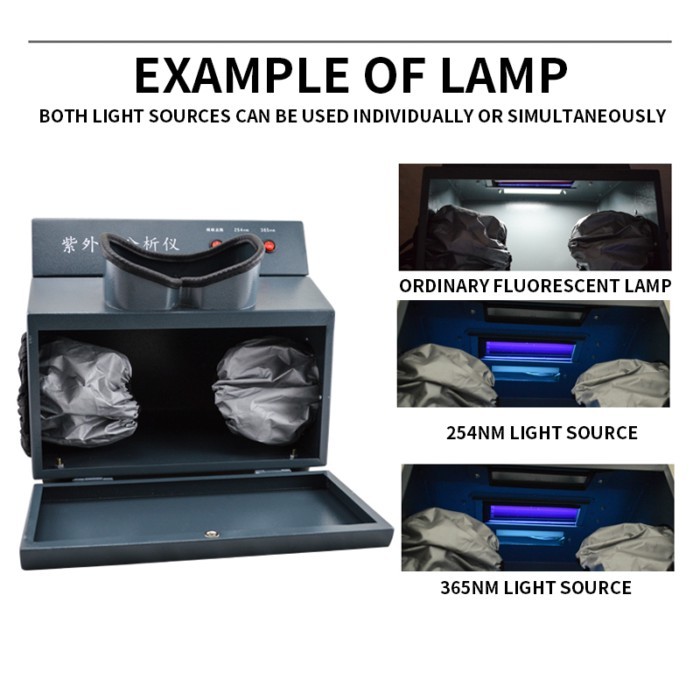 Laboratory Fluorescence UV Analyzer WFH-203B Dark Box UV Lamp Portable Analyzer Three-Use UV Lamp 2
