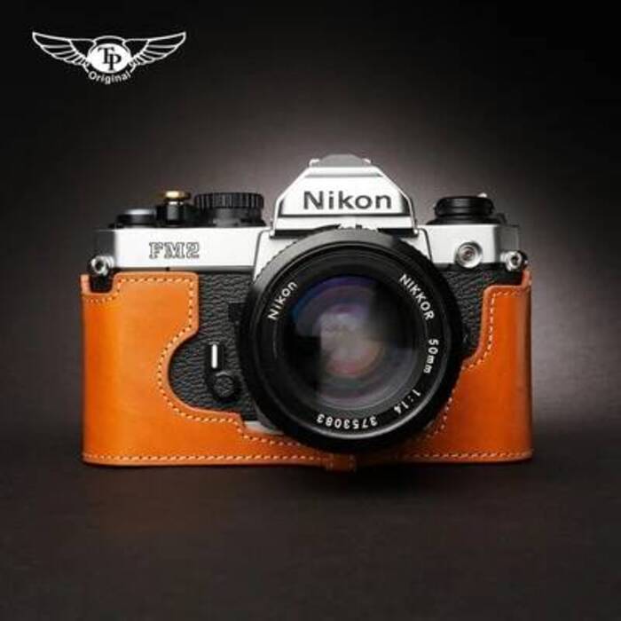 Handwork Photo กล้องหนังแท้ cowhide กระเป๋ากล่องสําหรับ Nikon FM2 FM FM2N FE FE2 FM3A แขนป้องกันฐานก