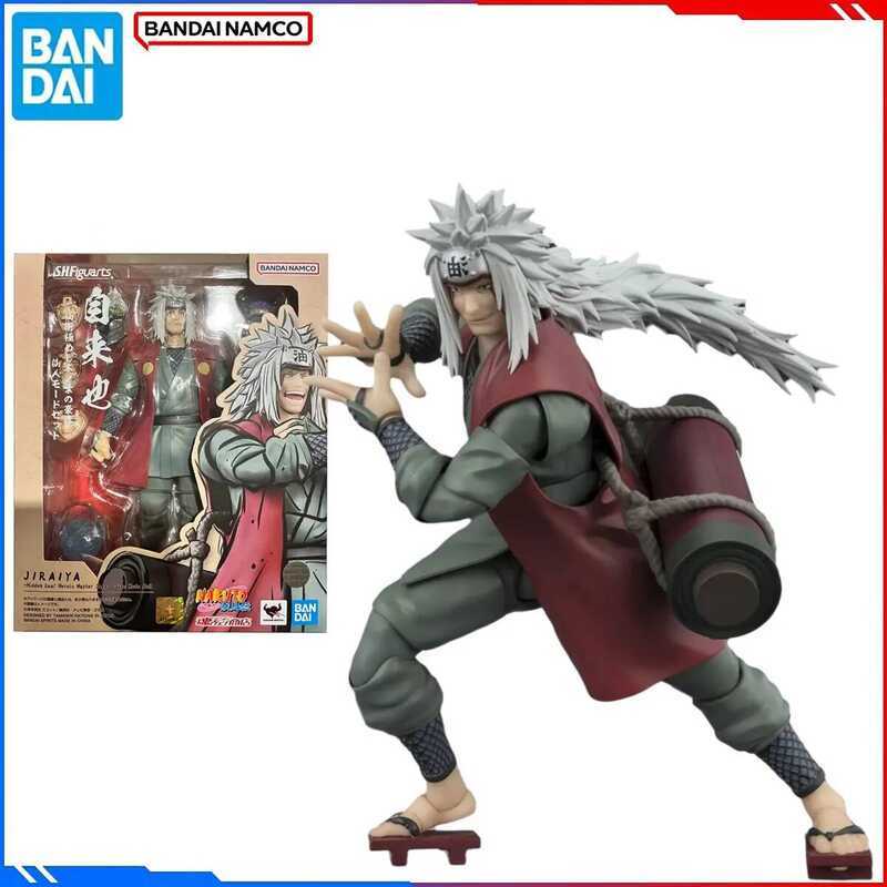 Genuine Bandai Original Naruto Model Kits SHF 1/12 Anime Figures Jiraiya Sage Mode Set Action Model