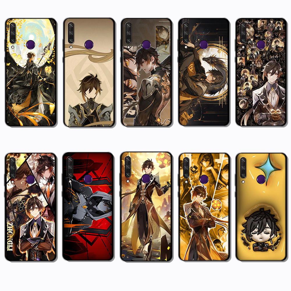 สําหรับ Huawei Y6P Y7A Y8P Y9A Y5 Y6 Prime VS13 Zhongli Slim Black Border TPU Soft Case | โทรศัพท์เป