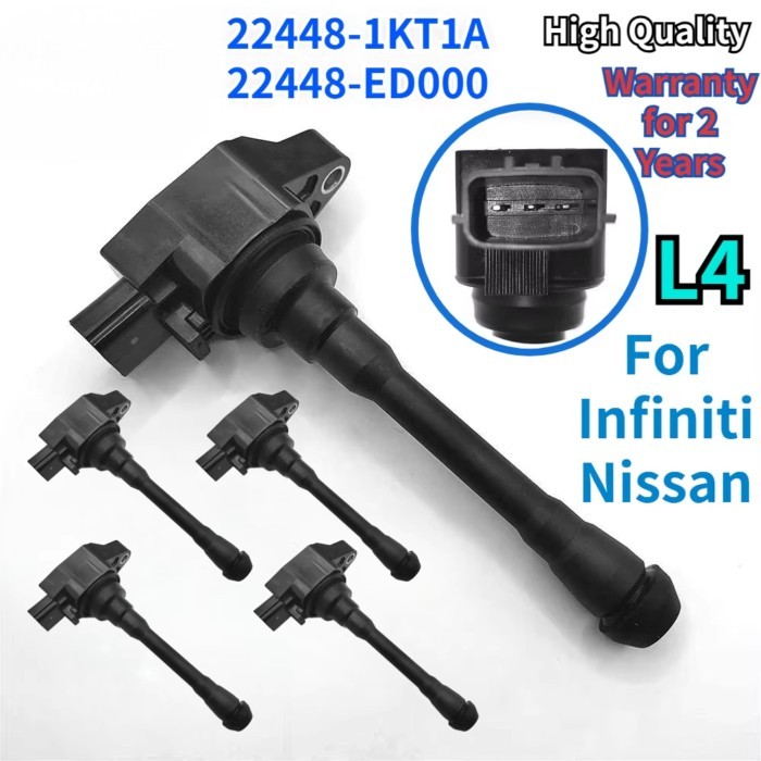 1Pcs 22448-ED000 22448-1KT1A 22448JA00A 22448JA00C Car Ignition Coil for Infiniti Nissan Altima Fro