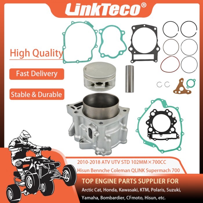 2010-2018 ATV UTV 102MM 700CC Engine Cylinder Top End Gasket Kit For Hisun Bennche Coleman QLINK Su