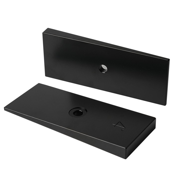 2" Wide 4°Degree Steel Leaf Spring Degree Shims Black silver- Set of 2