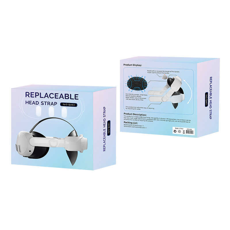 Meta Quest3 VR แว่นตาแถบคาดศีรษะแบบปรับได้ Oculus3 ที่คาดผมแบบปรับได้หลายมุม + แผ่นรองฟองน้ํา