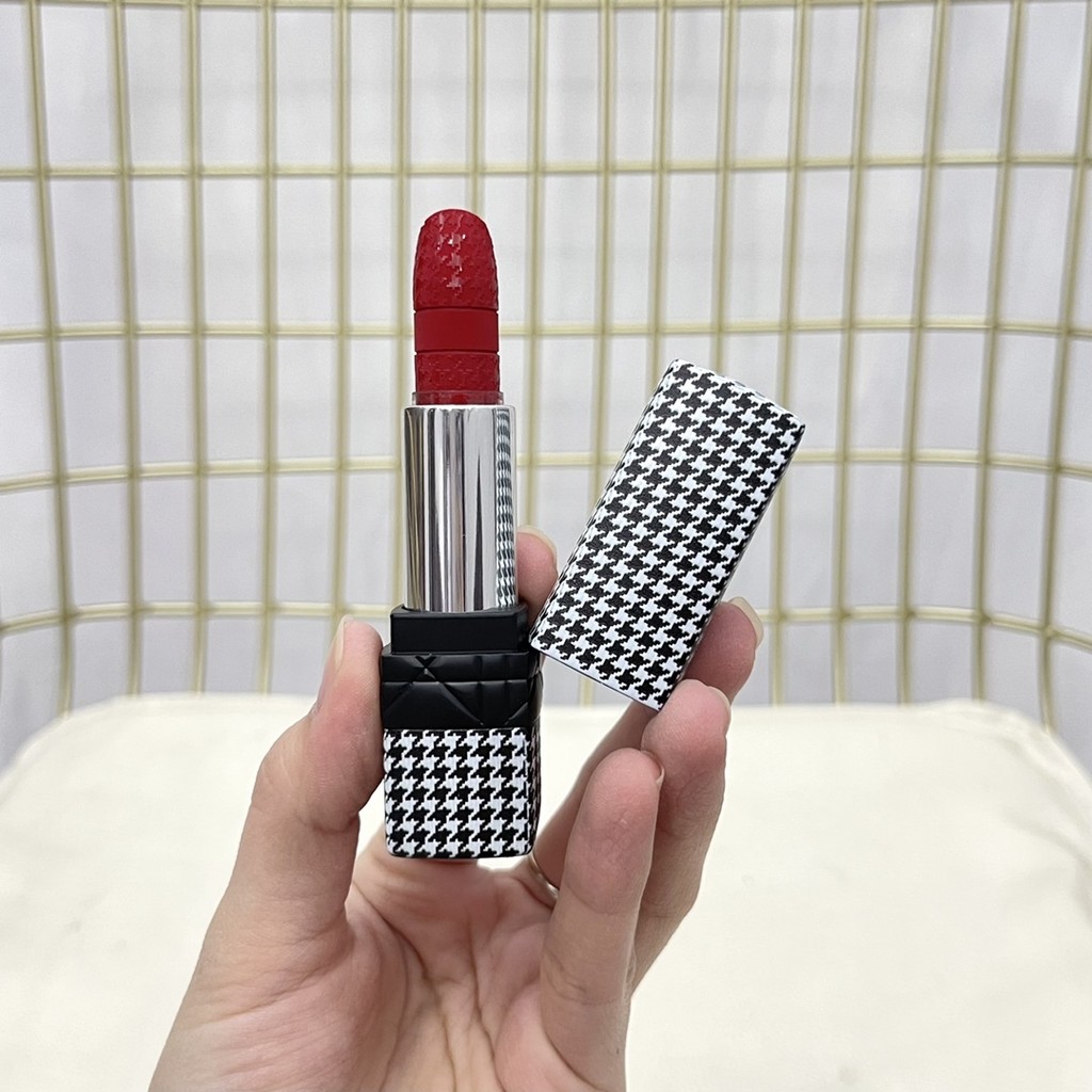 [Shopee Special Selection] Special/45 Houndstooth Check Lipstick!กํามะหยี่ตัวเลขสี 720 #, 999 #, 772