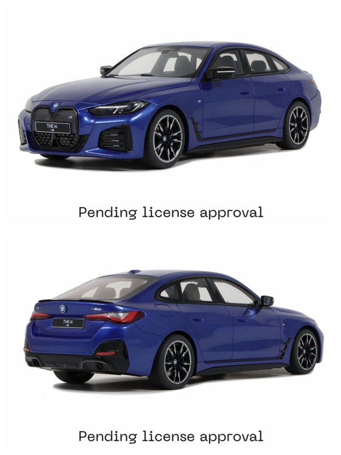 OTTO 1: 18 BMW BMW I4 M50 2021 รถเรซิ่นรุ่นคอลเลกชันผลิตภัณฑ์สําเร็จรูป