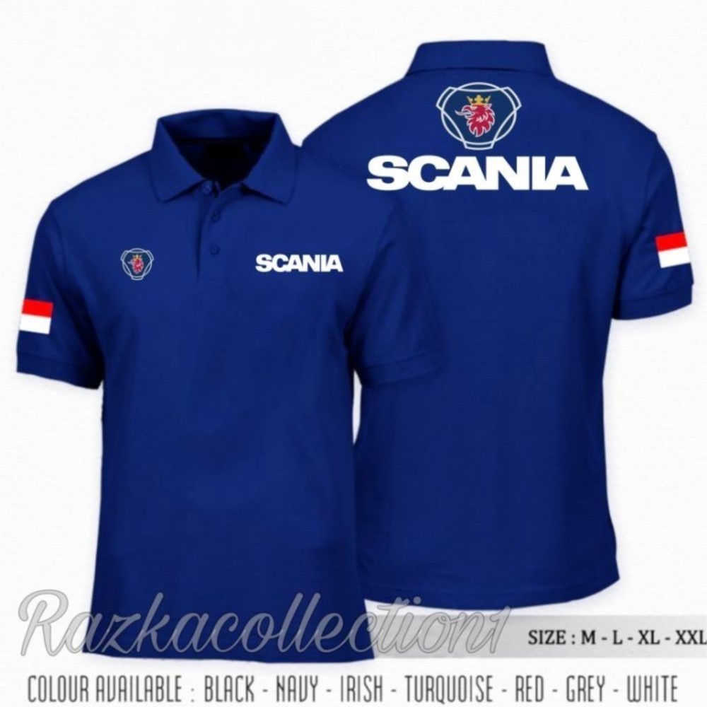 2026 Scania เสื้อโปโล Jet Bus เสื้อโปโล / เสื้อยืด Bus Mania ล่าสุด Scania Jet Bus ยานยนต์เสื้อยืด