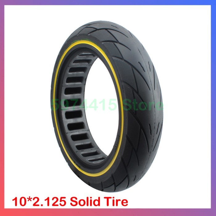 10*2.125 Solid Tire for Ninebot F40 F30 F20 Electric Scooter Explosion-Proof Replacement 10 Inch Ru