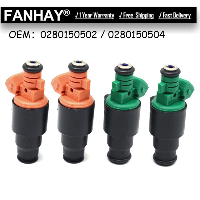4PCS 0280150504 0280150502 Fuel Injector Nozzle For Kia Sportage 2.0L 1995 1996 97 1998 1999 2000 2