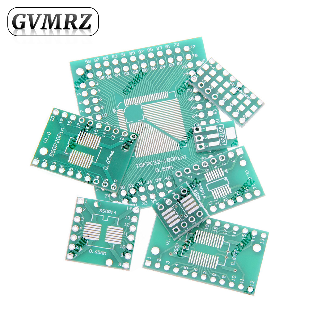 SMD ถึง DIP PCB อะแดปเตอร์ชุดสําหรับ 0402/0603/0805 SOT23 SOT89 SOP TSSOP QFP IC Conversion