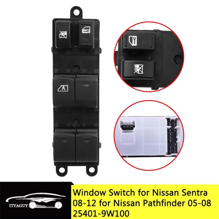 25401-9W100 Front Left Driver Electric Power Window Button Switch For Nissan Teana J31 J32 VQ23/35