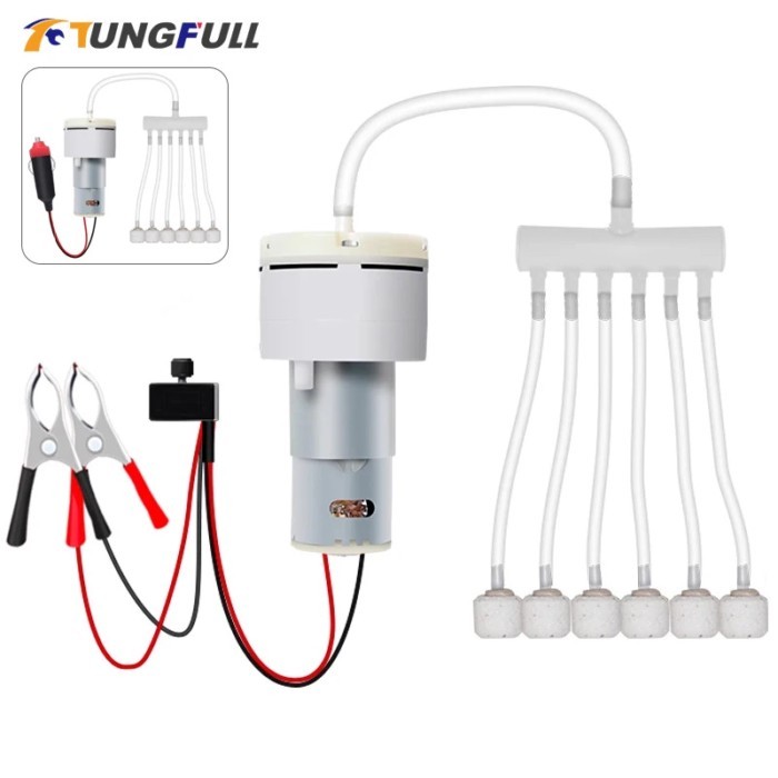 Mini Air Pump DC 12V Oxygen Pump Motor Volt Aquarium Pump Adjustment PWM Volume Fishing Aquarium Br