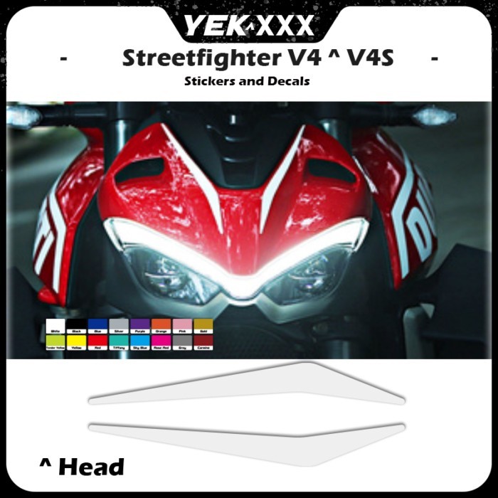 For Ducati Streetfighter V4/V4S Pull Flower Fairing & Fuel Tank Stickers  Front Rear Protection Dec