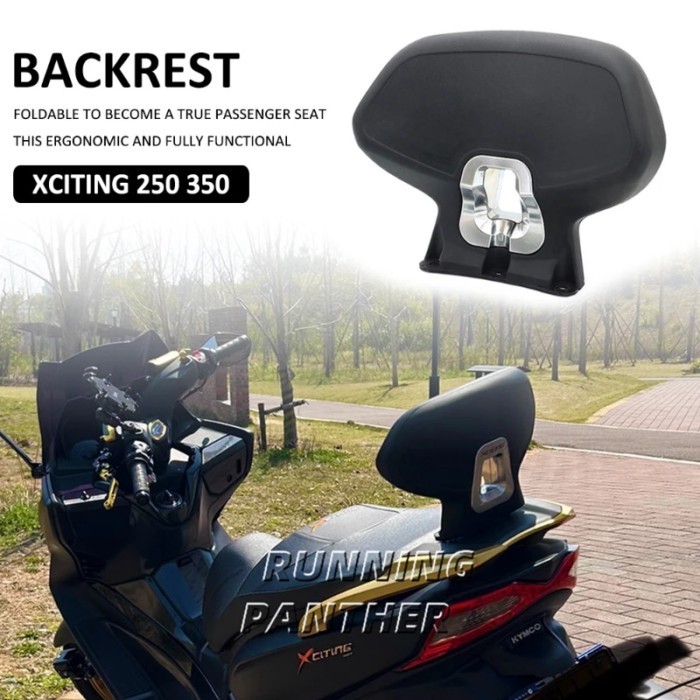 New For KYMCO XCITING 250 350 Xciting250 Xciting350 Motorcycle Black Rear Passenger Seat Backrest B