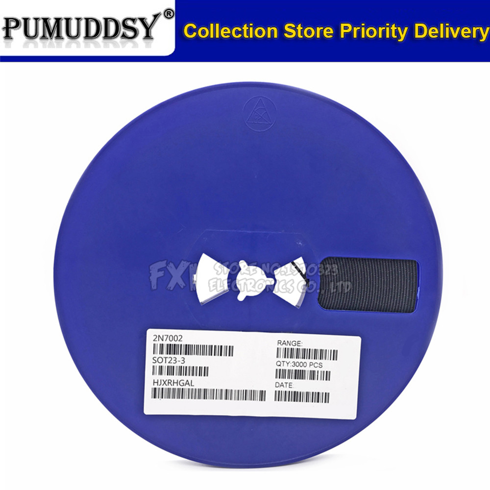 3000pcs 2N7002LT1G SOT23 2N7002 SOT SMD 702 สัญญาณขนาดเล็ก MOSFET 60 V, 115 mA, N-Channel ใหม่และต้น