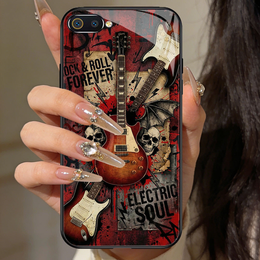 TT-76 Rock Band Casing hp glass Realme C2s C1 C2 2 Pro