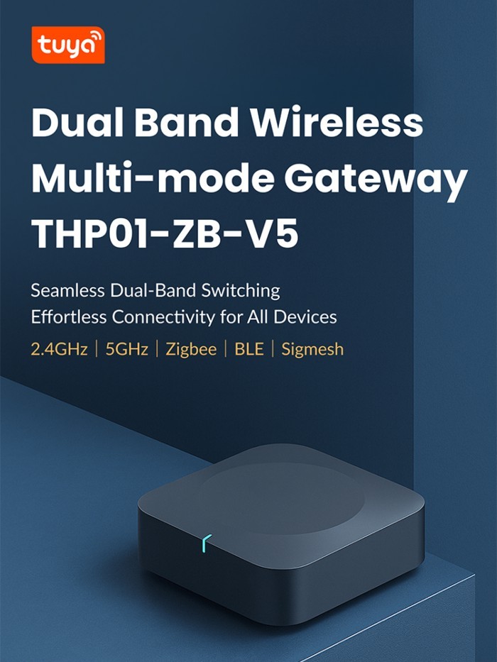 2.4G 5G Tuya Multi Mode ZigBee Bluetooth Gateway Hub Wireless Smart Home Appliance APP Voice Contro