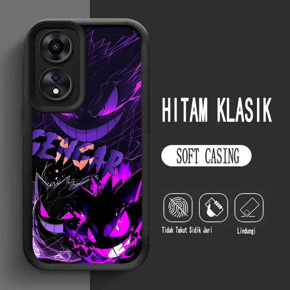 Y-25 Black Pokemon Gengar เคสซิลิโคนสําหรับ OPPO Reno A79 13F 10 5G กรณี