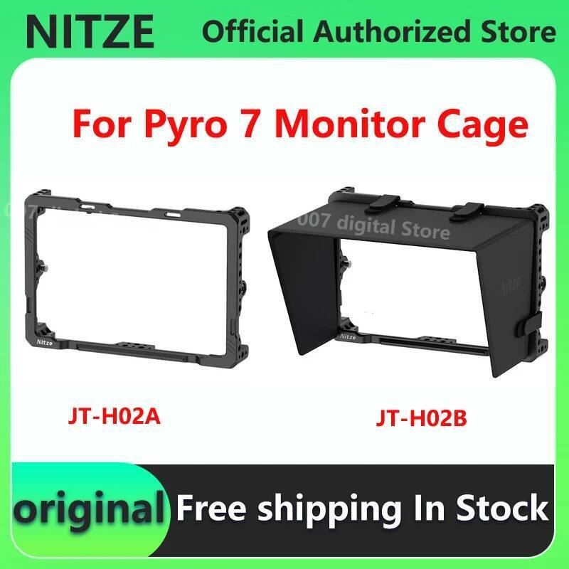 Nitze Monitor Cage สําหรับ Hollyland Pyro 7 7" Monitor อลูมิเนียมกรง JT-H02A - JT-H02B