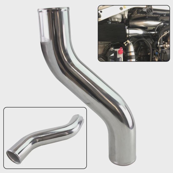 89-102mm /3.5-4.0" inch Z / S Shape  Aluminum  Intercooler Intake Pipe Piping Tube hose L=450mm