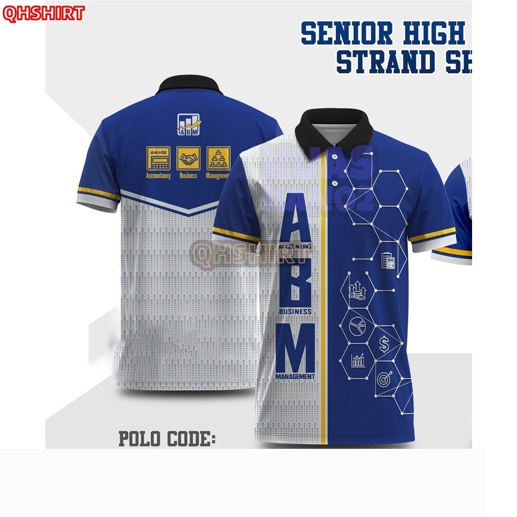 [ฟรี CUSTOME]ABM SUBLIMATION UNIFORM POLOSHIRT สําหรับผู้ชายผู้หญิงสวมเสื้อโปโลชายโลโก้ SUBLIMATION 