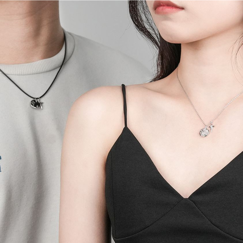 Meteor Necklace NKC-004 สร้อยคอคู่รักเงินแท้ 92.5% ฝนดาวตก ไม่แยกขาย