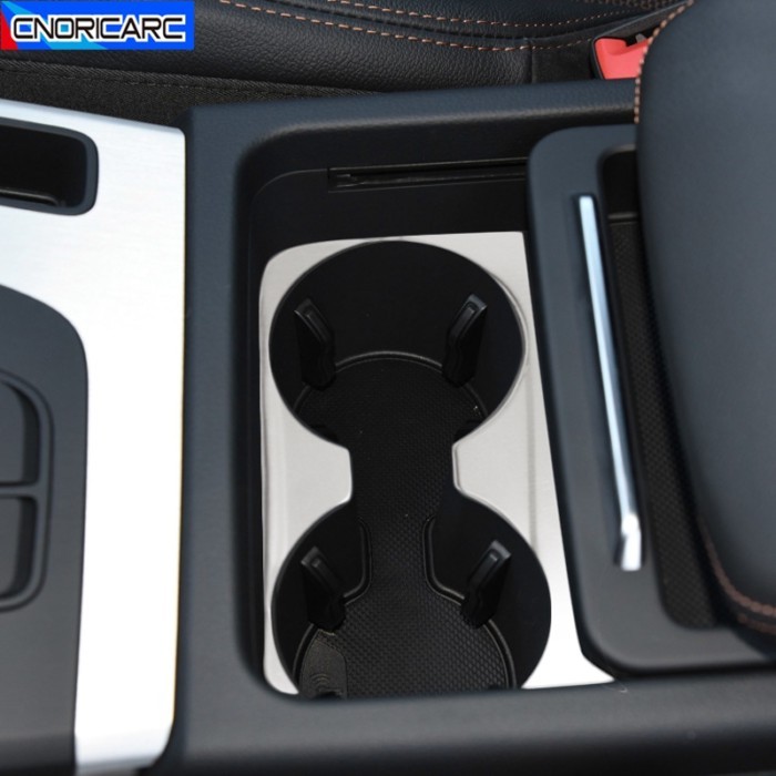 Stainless Steel Car Styling Center Console Water Cup Frame Decoration Sticker Trim For Audi Q5 FY 2