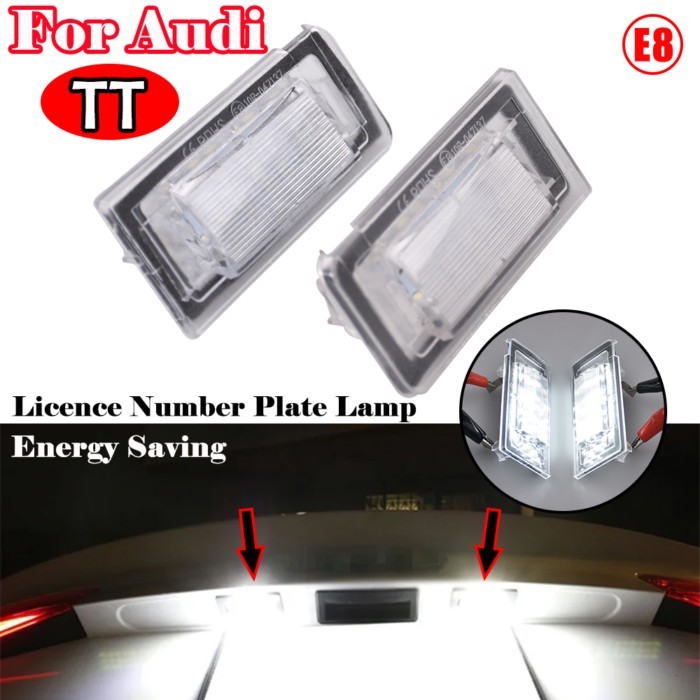 2pcs LED License Plate Lamp For Audi TT MK1 8N 1999-2006 Roadster 8N9 1999-2006 Coupe 8N3 1998-2006
