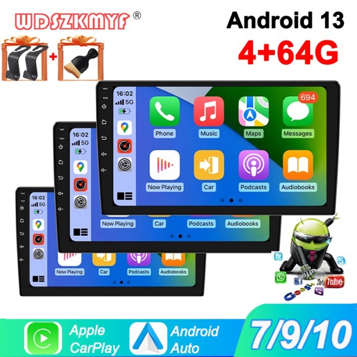 7"/9"/10" Universal 2 Din Car Radio Android 13 Autoradio 64G WIFI GPS Car Audio Multimedia Player F